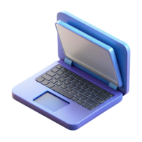 elegant traditional Laptop computer with open lid displaying code authentic png