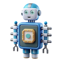 impressive modern Artificial intelligence chip powering a robot premium png