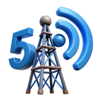 magnificent minimalist 5G cellular tower transmitting data original png