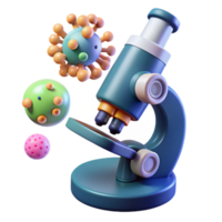 impressive modern Microscope examining microscopic organisms premium png