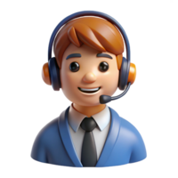 serene rustic Customer service representative with a headset, professional png