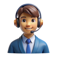 magnificent rustic Customer service representative with a headset, premium png