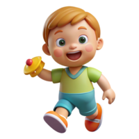 dramatic traditional Happy toddler playing with a toy, high resolution png