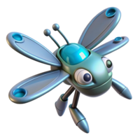 wonderful abstract Single robotic dragonfly drone, authentic png