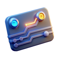 elegant abstract Futuristic keycard with glowing circuit lines, high quality png