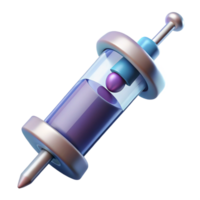 elegant rustic Detailed model of a sci-fi medical syringe, authentic png