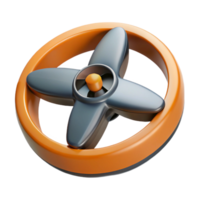elegant abstract Single drone propeller with futuristic design, premium png