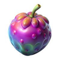 magnificent abstract Alien fruit with iridescent skin, high resolution png