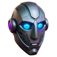 impressive abstract Cyberpunk mask with glowing LED lights, authentic png