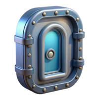 extraordinary abstract Single spaceship door with airtight seal, high quality png