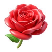 beautiful modern A single red rose, meticulously detailed, premium png
