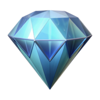serene modern A single diamond with intricate facets, premium png