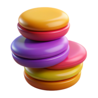 stunning minimalist A stack of colorful macarons, detailed png