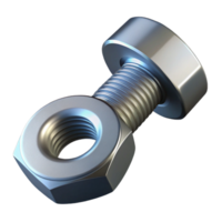 magnificent modern A metal nut and bolt, high quality png