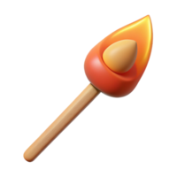 serene traditional A single matchstick, unburnt, high resolution png