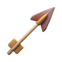 impressive contemporary A single, wooden arrow with a fletched tail authentic png