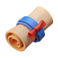 serene traditional A single, scroll tied with a ribbon high resolution png