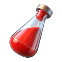 wonderful contemporary A single, glass vial filled with a mysterious red powder premium png