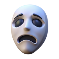stunning creative A single, floating, ethereal mask with a sad expression exclusive png