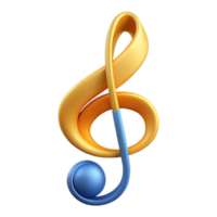 elegant rustic A single, musical note, treble clef, flowing design authentic png