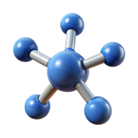 wonderful creative A single, molecule, caffeine, rotating, 3D model premium png
