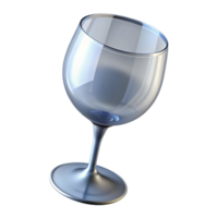 serene rustic A single, wine glass, empty, crystal clear high quality png