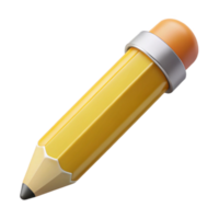 dramatic modern A single, pencil, sharpened, yellow, classic design authentic png