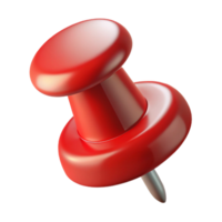 wonderful creative A single, thumbtack, red, pushed into surface high resolution png