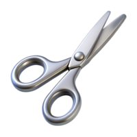 beautiful abstract A single, scissors, open, silver, sharp 4K png