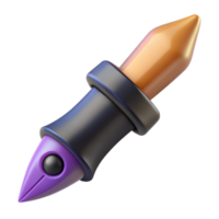 extraordinary abstract A single, calligraphy pen, nib dipped in ink high quality png