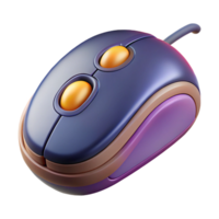 elegant vintage A single, wired gaming mouse with multiple buttons detailed png