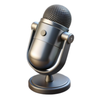 extraordinary rustic A high-quality studio microphone, silver and black authentic png