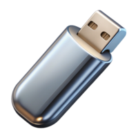 deslumbrante minimalista uma USB instantâneo dirigir, prata metal invólucro detalhado png