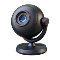 wonderful creative A webcam, black and circular, with a built-in microphone detailed png