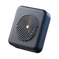 serene classic A fingerprint scanner, small and rectangular, black high resolution png