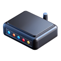 elegant rustic A modem, black and rectangular, with blinking lights 4K png