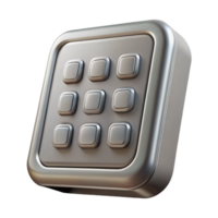 serene traditional A security system keypad, silver and rectangular high resolution png
