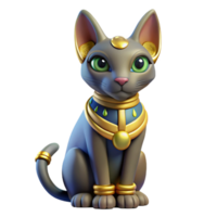 extraordinary modern Bastet, Egyptian cat goddess, high quality png