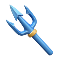 magnificent abstract Trident, Poseidon's weapon, three-pronged spear, genuine png