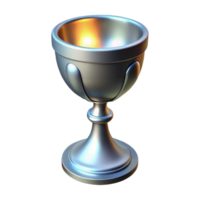 stunning minimalist A single, ornate silver chalice, glowing faintly genuine png