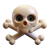wonderful classic A stylized skull and crossbones, made of bone high quality png