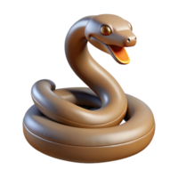 elegant abstract A single, stylized snake, coiled and ready to strike professional png