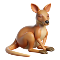 dramatic modern A resting kangaroo 4K png