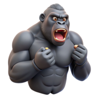 wonderful rustic A gorilla beating its chest authentic png