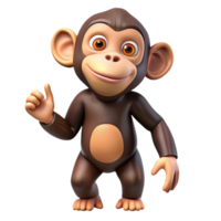 vibrant artistic A playful chimpanzee high resolution png