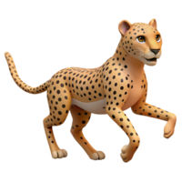 elegant abstract A cheetah running high resolution png