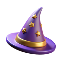 magnificent minimalist A pointed witch's hat adorned with stars and moons high resolution png