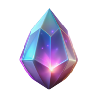 dramatic classic A hovering magic crystal, emitting a soft, ethereal glow high quality png