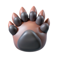 wonderful rustic A single, realistic wolf paw, claws extended exclusive png