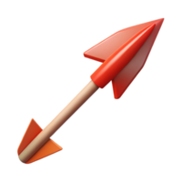 magnificent creative A stylized arrow, fletched and pointed, ready to fly premium png